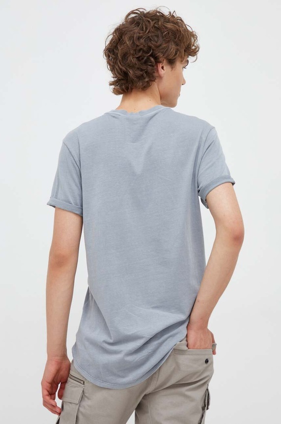 Odzież G-Star t-shirt męski bawełniany Lash D16396.2653 szary