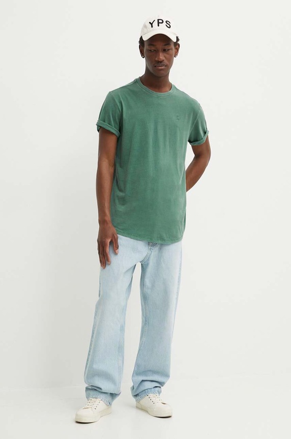 G-Star t-shirt ανδρικό βαμβακερό Lash D16396.2653 πράσινο AA00