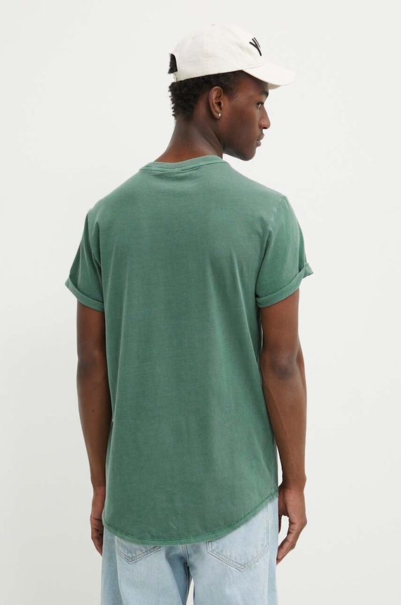 Ρούχα G-Star t-shirt ανδρικό βαμβακερό Lash D16396.2653 πράσινο
