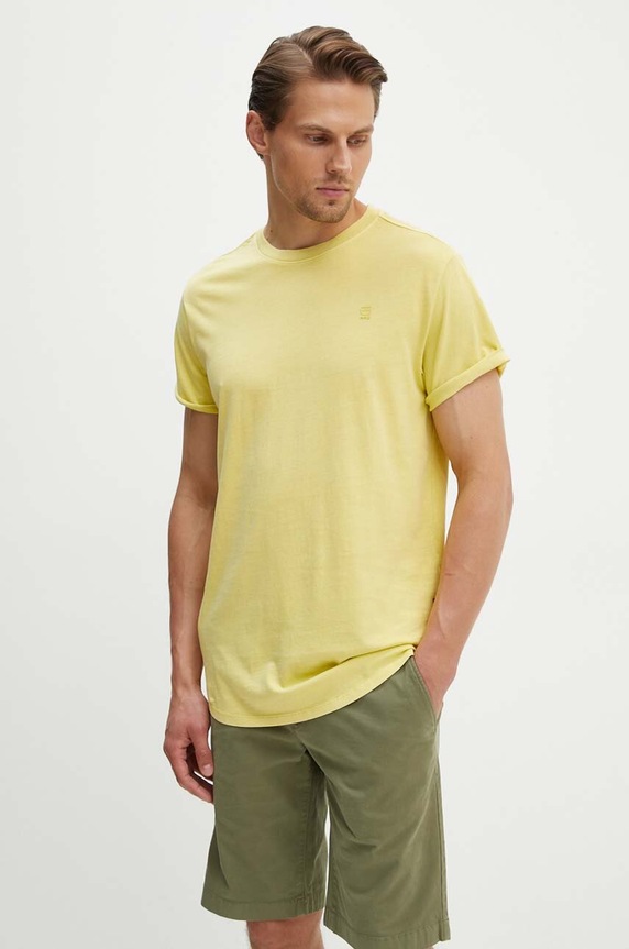 G-Star t-shirt męski bawełniany Lash zielony D16396.2653