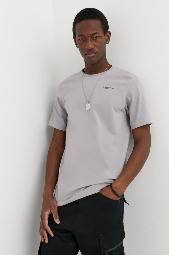 G-Star t-shirt Slim base z elastanem szary D19070.C723