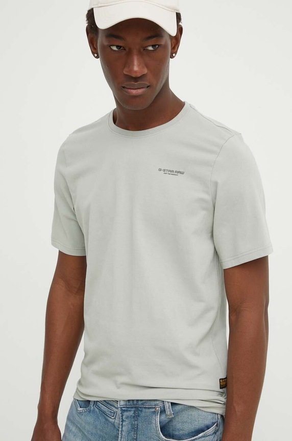 G-Star t-shirt Slim base szary D19070.C723