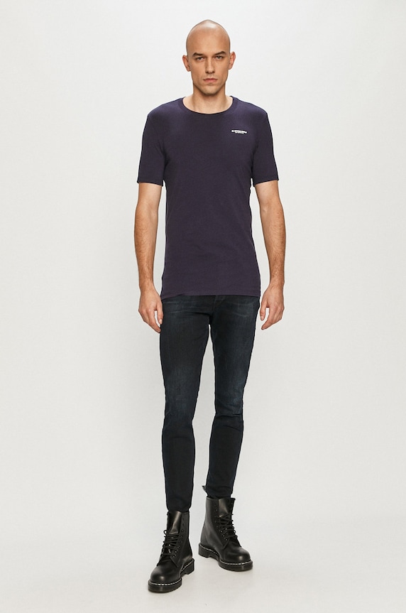 G-Star t-shirt Slim base D19070.C723 granatowy AA00