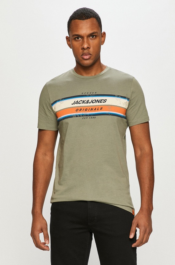 Jack & Jones - Tričko bavlna zelená 12186212