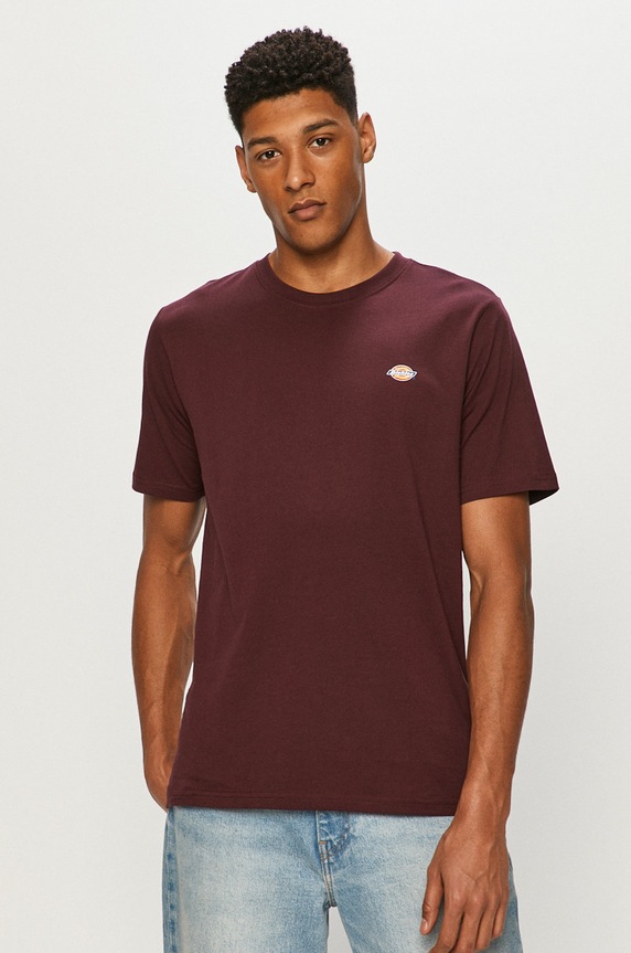 Dickies T-shirt bawełna bordowy DK0A4XDBMR0