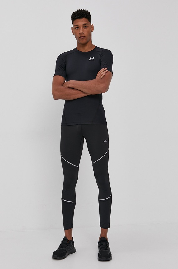 Under Armour t-shirt treningowy męski 1361518 czarny SS26