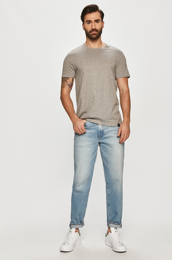 Odjeća Wrangler - Majica (2-pack) W7BADHX37 siva