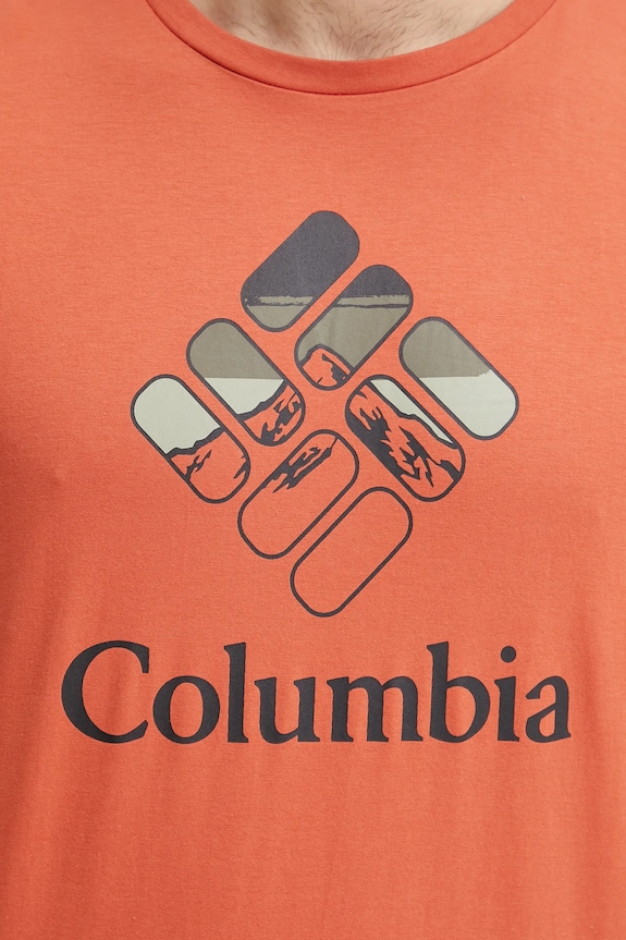 Βαμβακερό μπλουζάκι Columbia 1888813 πορτοκαλί