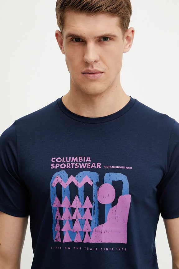 Columbia sportos póló Sun Trek sötétkék 1931172