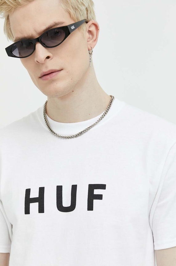 HUF T-shirt bawełniany ts00508 szary