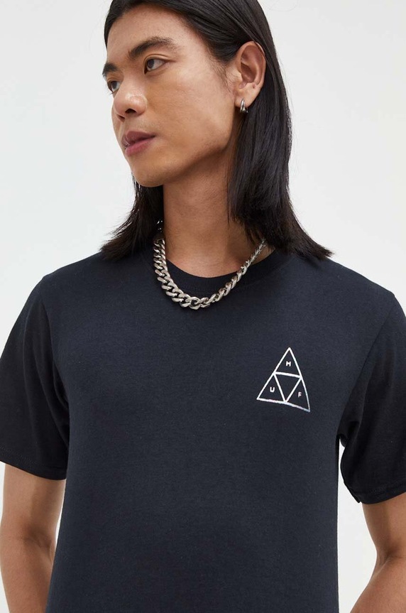 HUF t-shirt in cotone sovrastampa nero ts01416