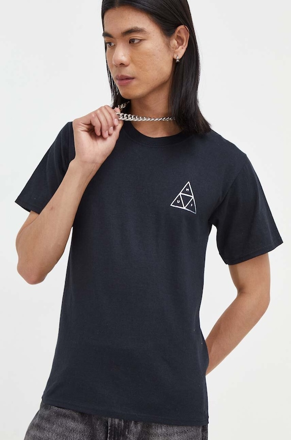 HUF t-shirt in cotone nero ts01416