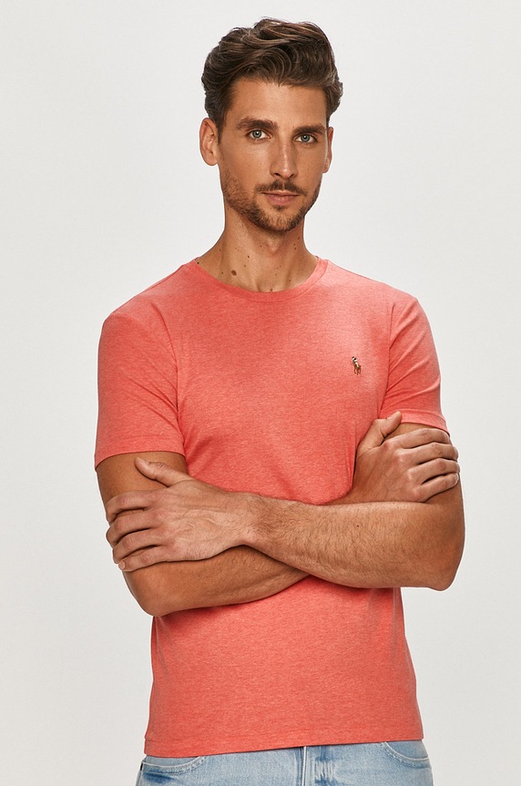 Polo Ralph Lauren T-shirt 710740727033 bawełna różowy 710740727033