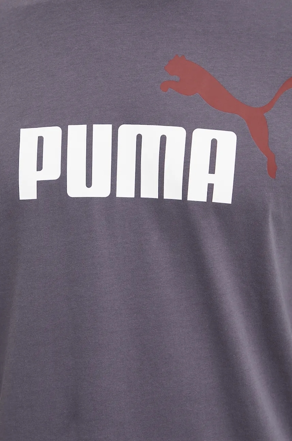 Bavlnené tričko Puma 586759 sivá