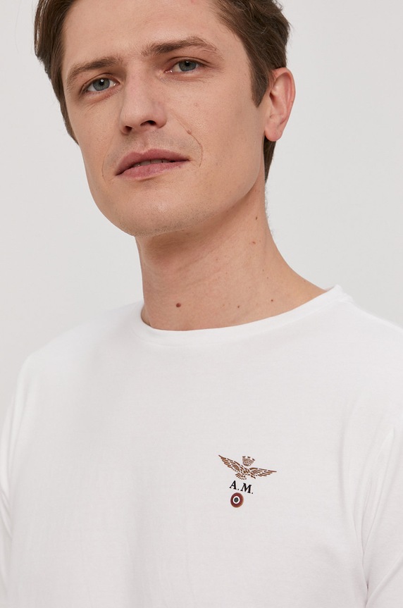 Μπλουζάκι Aeronautica Militare λευκό AM1UTI001