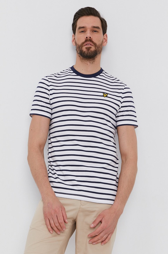 Lyle & Scott t-shirt pamut sötétkék TS508VI.Z629