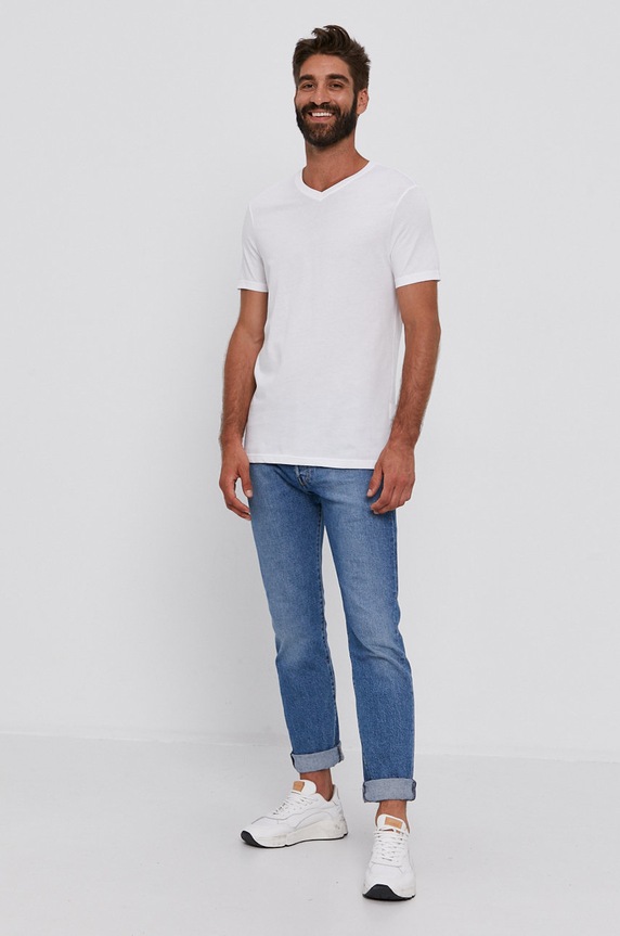 United Colors of Benetton T-shirt bawełniany 3U53J4231.101 biały AA00
