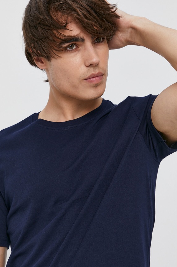 United Colors of Benetton T-shirt bawełniany granatowy 3U53J1F15.016