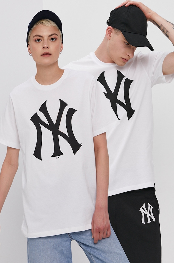 47 brand T-shirt nadruk biały BB017TEMIME544103WW