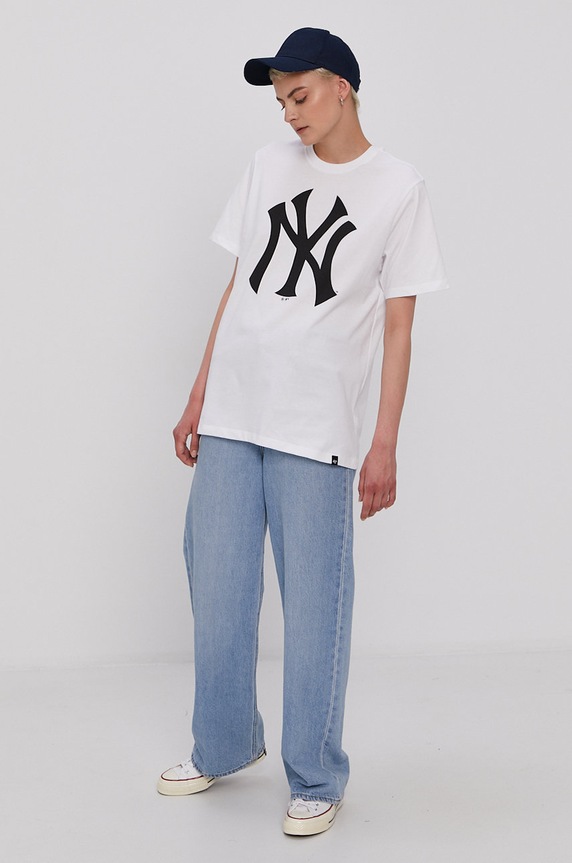 47 brand T-shirt BB017TEMIME544103WW biały SS21