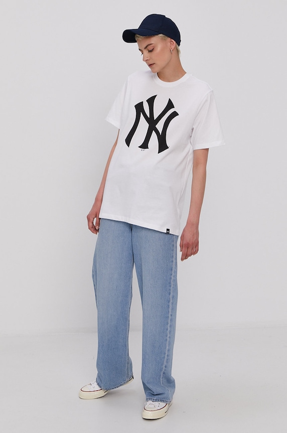 47 brand T-shirt BB017TEMIME544103WW biały SS21