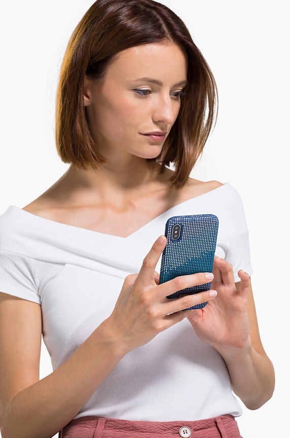 Θήκη κινητού Swarovski Crystalgram iPhone Xs Max σκούρο μπλε 5533972