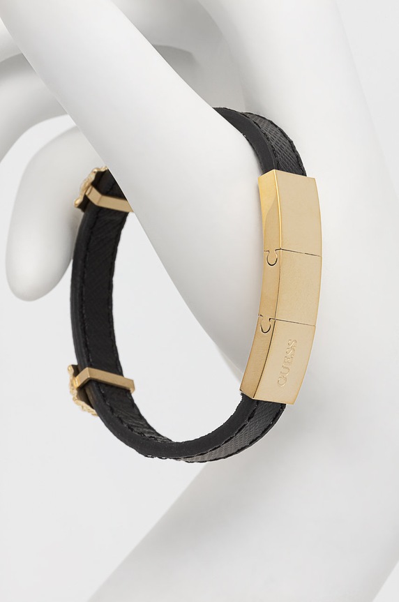 Kožený náramek Guess JUMB01.311JW zlatá AW25