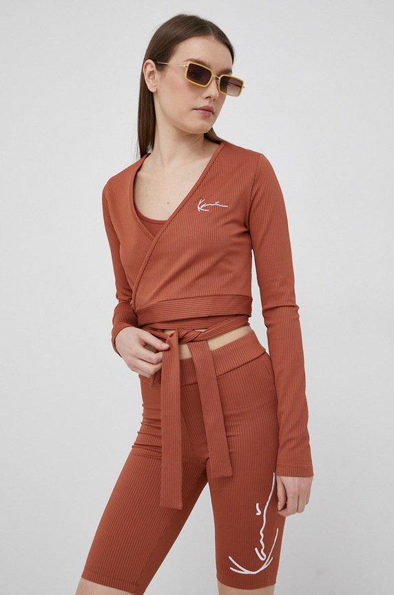 Karl Kani longsleeve KW2210171 brązowy SS22