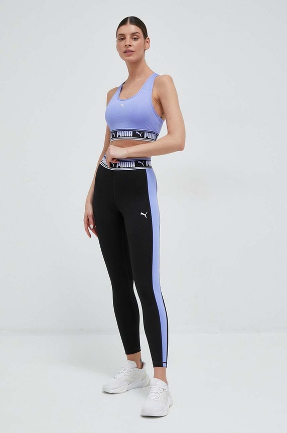 Sportovní podprsenka Puma Strong 521599 fialová AW23