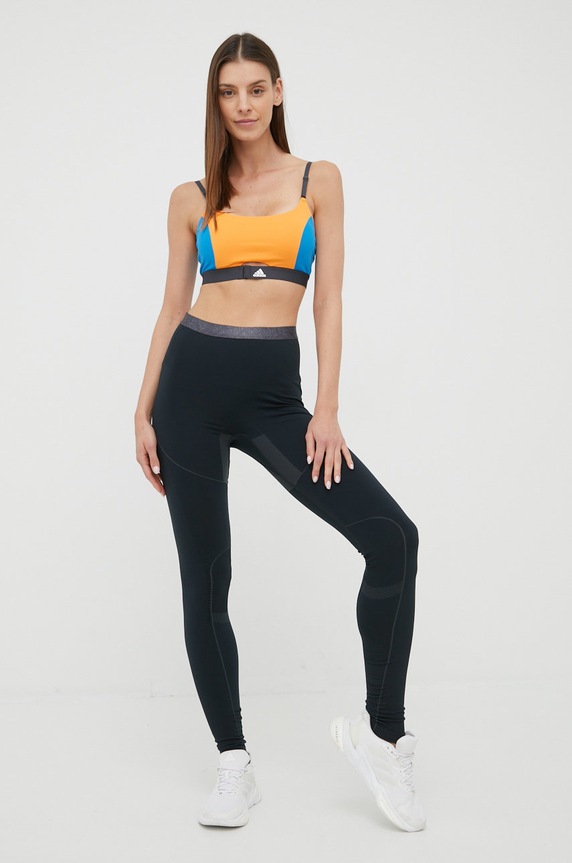 Αθλητικό σουτιέν adidas Performance Aeroimpact Luxe HG4348 πορτοκαλί SS22