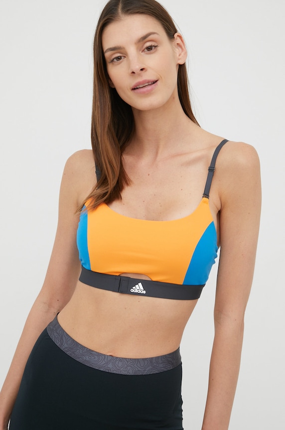 Αθλητικό σουτιέν adidas Performance Aeroimpact Luxe πορτοκαλί HG4348