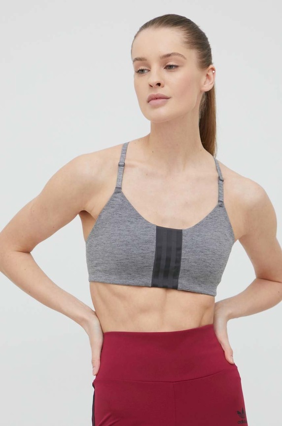 Αθλητικό σουτιέν adidas Performance Aeroimpact γκρί HC5340