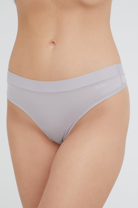 DKNY stringi damskie dzianina szary DK8961