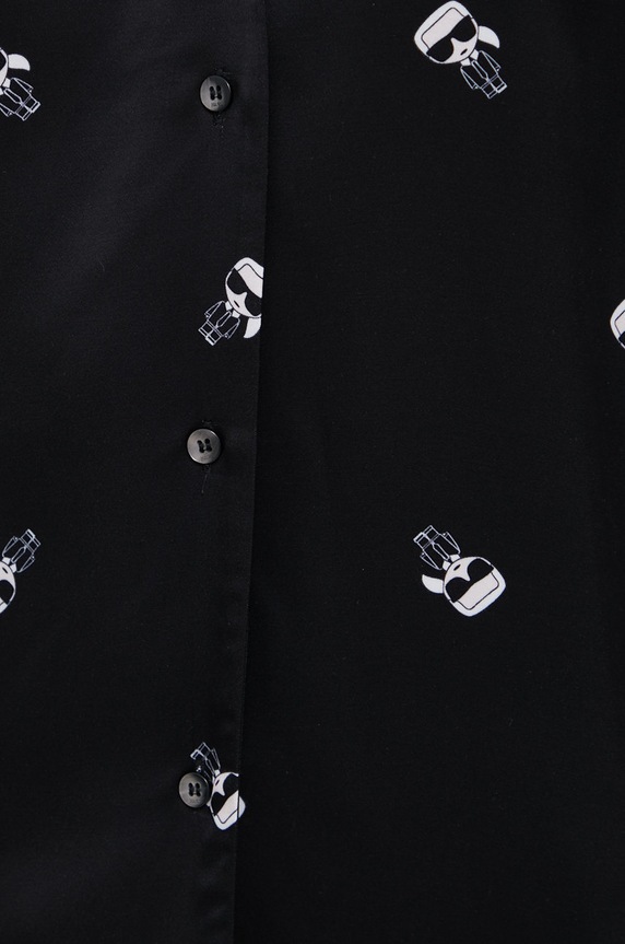 Pyžamo s maskou na oči na spanie Karl Lagerfeld 220W2130 čierna