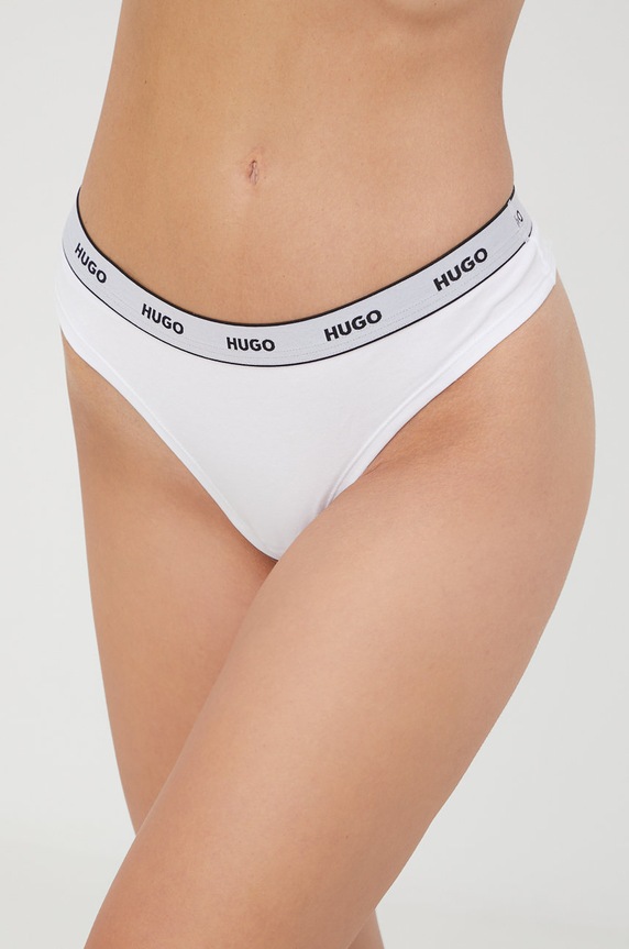 HUGO στρινγκ (3-pack) 50469681 πλεκτό ύφασμα λευκό 50469681