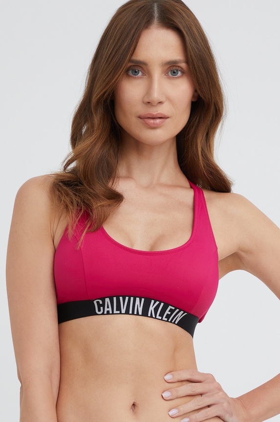 Calvin Klein biustonosz kąpielowy bez fiszbinów różowy KW0KW01839.PPYY