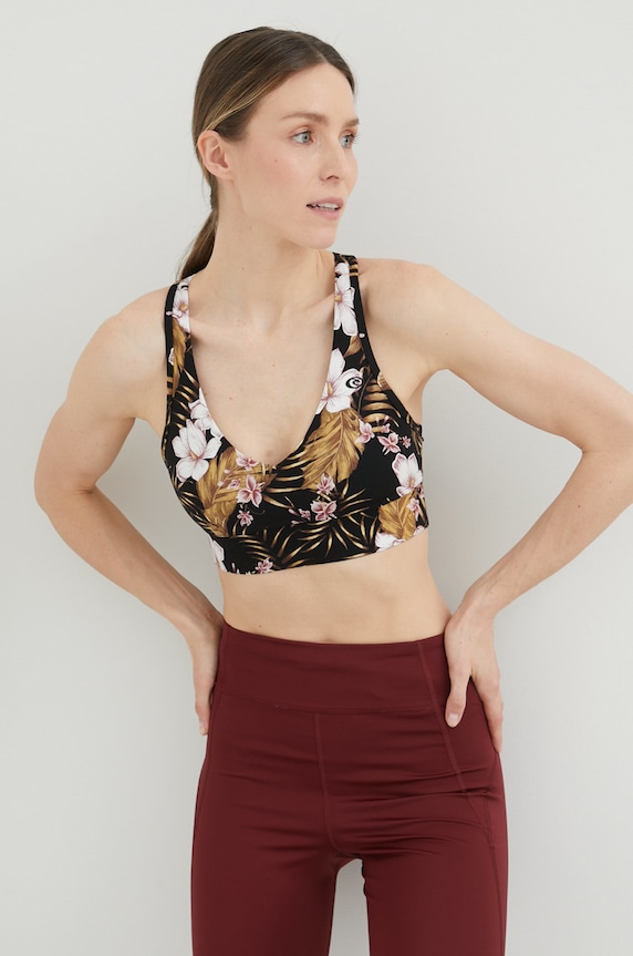 Športová podprsenka Rip Curl Playa Bella bez kostíc čierna GTEOA9