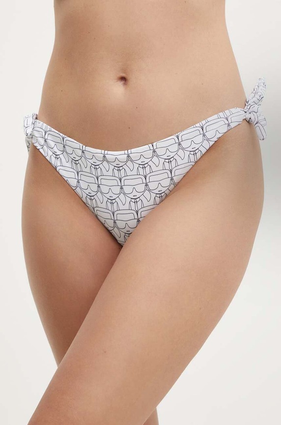 Kupaće gaćice Karl Lagerfeld Planet friendly bijela KL22WBT14