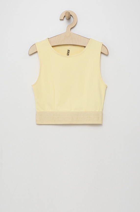 Top Guess s elastanem žlutá J2GI36.MC049