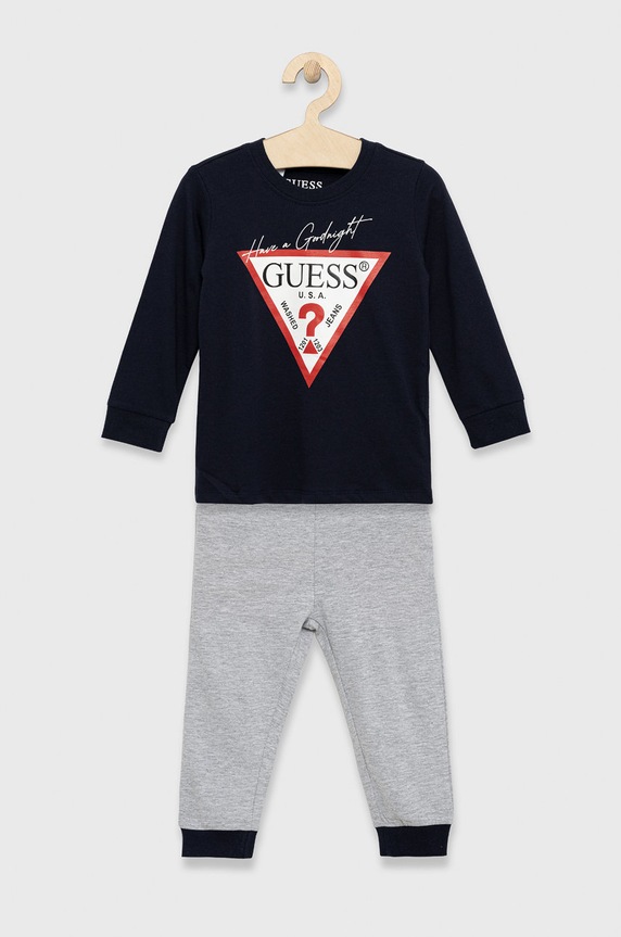 Guess piżama dziecięca komplet granatowy H1BJ08.K8HM0