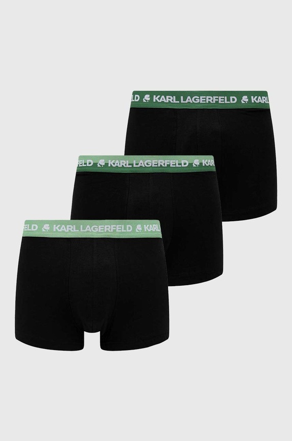 Karl Lagerfeld bokserki (3-pack) 220M2210 dzianina czarny 220M2210