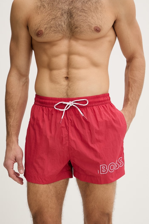BOSS pantaloni scurți de baie bărbați Mooneye 50469280 rosu SS26