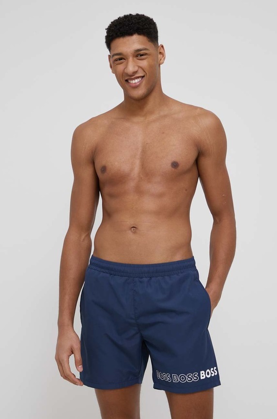 Kratke hlače za kupanje Boss print mornarsko plava 50469590