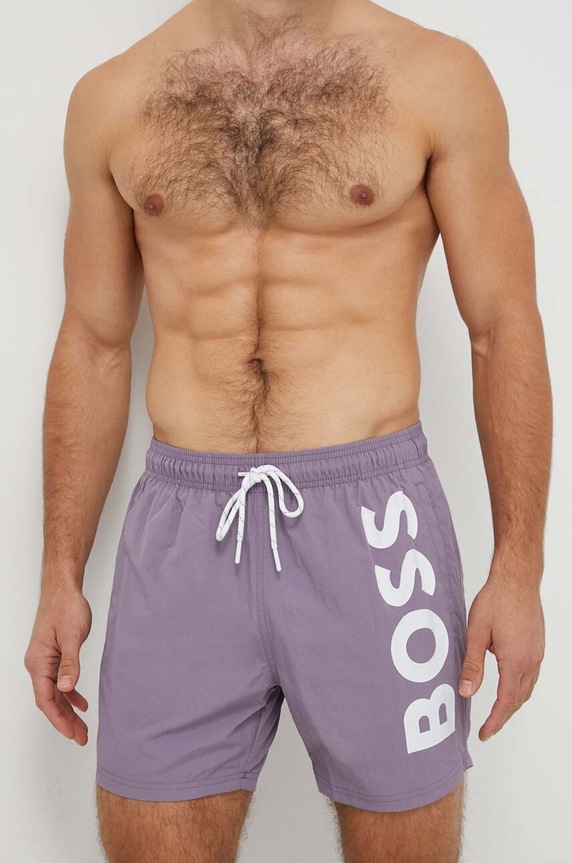 BOSS szorty kąpielowe fioletowy 50469594