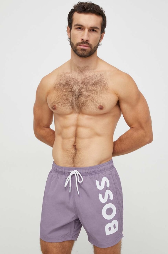 BOSS szorty kąpielowe 50469594 fioletowy SS24