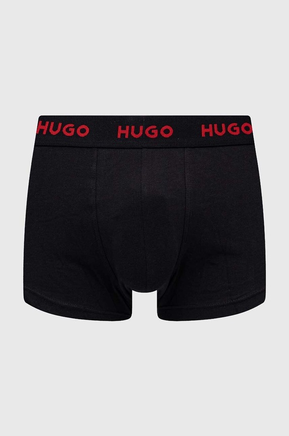 Boxerky HUGO 3-pack 50469766 černá SS24