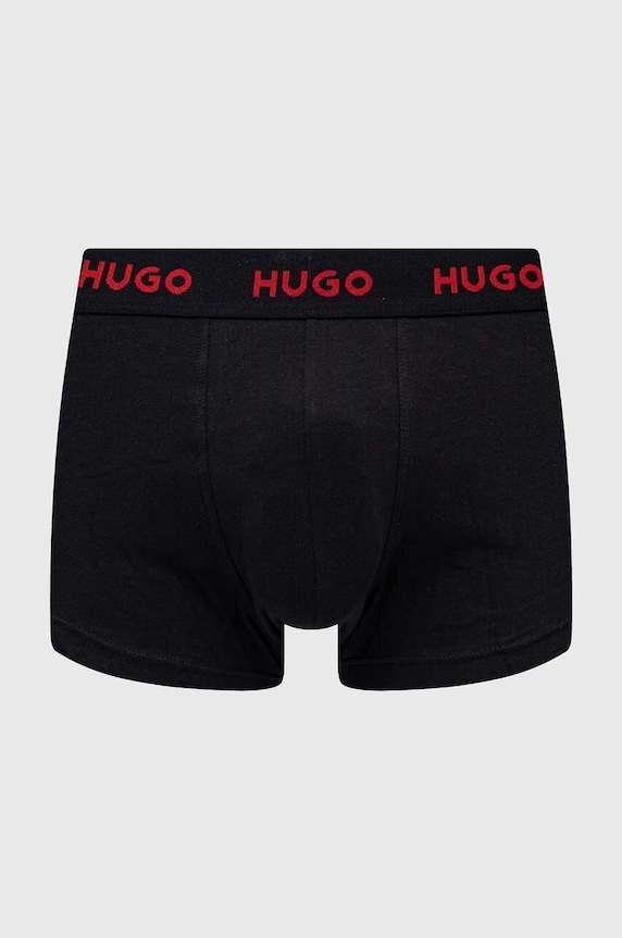 Boxerky HUGO 3-pack 50469766 černá SS24