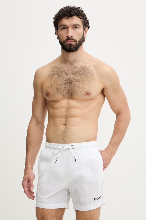 HUGO ανδρικά σορτς μαγιό HAITI λευκό 50469312