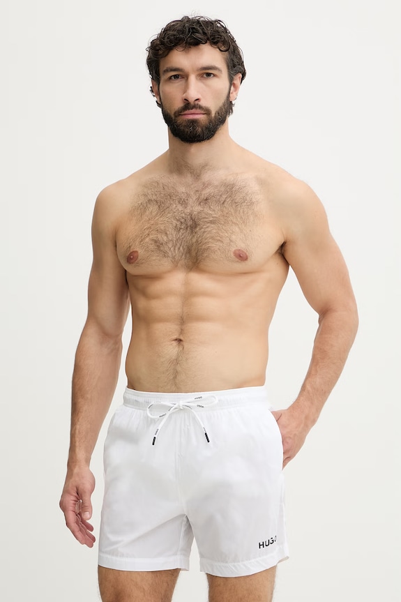 HUGO ανδρικά σορτς μαγιό HAITI λευκό 50469312