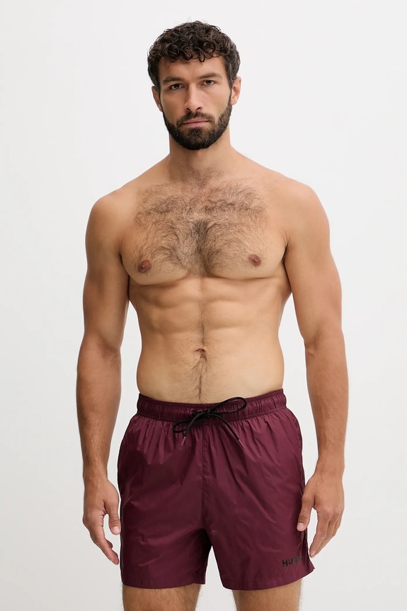 HUGO Pantaloni scurți de baie bărbați HAITI burgundia 50469312
